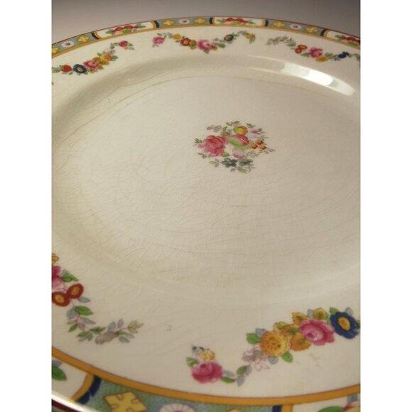 Plate Hand Painted antique early 1900s Johnson Brothers includes antique stand - Picture 7 of 8